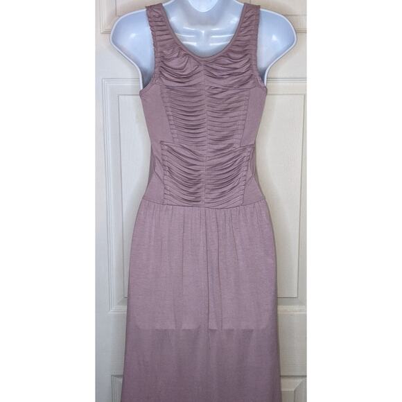 Kensie Purple Lavender Ruched Shirred Bodice Front Zipper Dress XS - Picture 12 of 15
